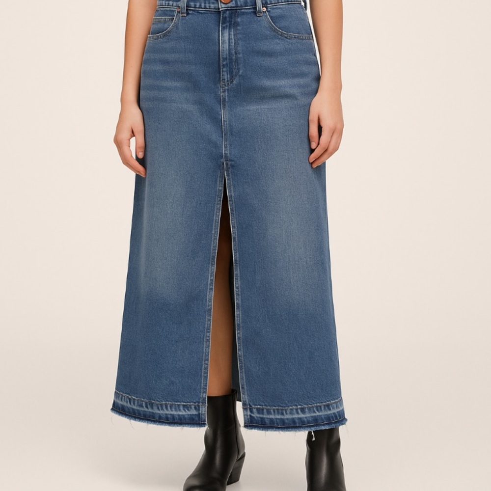 Denim Maxi Skirt